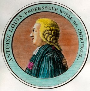 Retrato de Antoine Louis (1723-1792) Professor Real de Cirurgia, Secretário da Academia Real de Cirurgia Gravura da Coleção Privada do século XVIII de Unknown artist