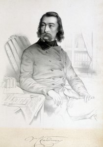 Retrato de Barthelemy Prosper Enfantin, conhecido como Padre Enfantin (1796-1864), Saint Simonian (São Simão) de Unknown artist