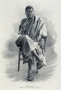 Retrato de Behanzin (1844-1900), rei de Dahomey (atual Benin). de Unknown artist