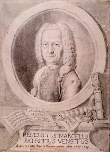 Retrato de Benedetto Marcello (desenho) de Unknown artist