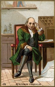 Retrato de Benjamin Franklin (1706 - 1790), político, memorialista, panfletário e físico americano. de Unknown artist
