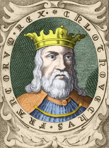 Retrato de Clóvis I (v. 466 - 511) Rei dos Francos. de Unknown artist