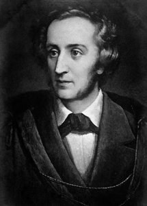 Retrato de Felix Mendelssohn Bartholdy (1809-1847), compositor e diretor alemão Lithograph. Século XIX. Milão, biblioteca del conservatorio de Unknown artist