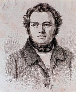 Retrato de Franz Schubert (gravura) de Unknown artist