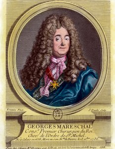 Retrato de Georges Marechal (1658 - 1736), primeiro cirurgião do rei de 1703 - 1719. Gravura do século XVIII. Colecção privada. de Unknown artist