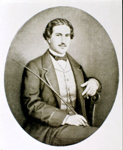 Retrato de Gigio Caroli, amante de Giuseppina Raimondi, segunda esposa de Giuseppe Garibaldi. Coleção Particular de Unknown artist
