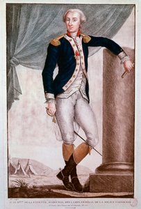 Retrato de Gilbert du Motier, Marquês de Lafayette (gravura de Unknown artist