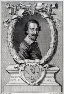 Retrato de Giovanni Battista Doni (1596-1647) musicólogo italiano Gravura de frontispício de "Lyra Barberin de Unknown artist