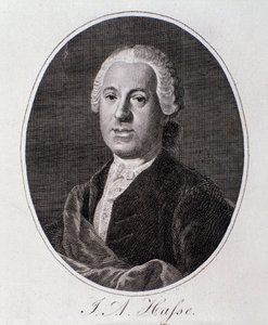 Retrato de Johann Adolf Hasse (gravura) de Unknown artist