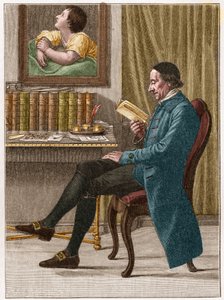 Retrato de Johann Kaspar Lavater ou Gaspard Lavater (1741-1801), teólogo suíço e escritor de língua alemã conhecido pelo seu trabalho sobre fisionomonia. de Unknown artist