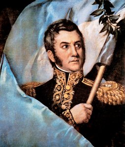 Retrato de Jose de San Martin, detalhe de Unknown artist