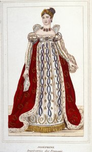Retrato de Joséphine de Beauharnais Bonaparte (1763 - 1814), Imperador da Gravura Francesa de 1830 de Unknown artist