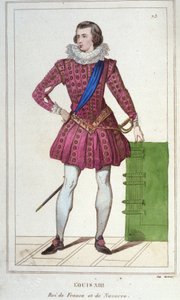 Retrato de Luís XIII (1601 - 1643), gravura do Rei de França de 1830 de Unknown artist