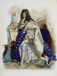Retrato de Luís XIV (1638-1715) - em "Le Plutarque francais", de Mennechet de Unknown artist