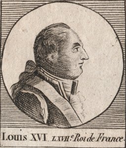 Retrato de Luís XVI (1754-1793), Rei de França de 1774 a 1791, depois Rei dos franceses de 1791 a 1792 - Luís XVI Rei de França e Navarra de 1774 a 1791, depois Rei dos franceses de 1791 a 1792 - gravura de "Instruction sur l