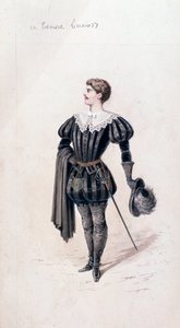 Retrato de Lucio, tenor em Lucia di Lammermoor, ópera de Gaetano Donizetti de Unknown artist