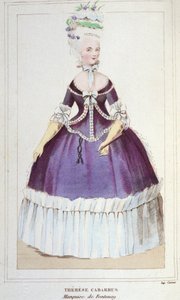 Retrato de Mademoiselle de Fontenay ou Teresa (Theresa ou Terezia) Cabarrus, conhecida como Madame Tallien (Talien) (1773-1835), Marquise de Fontenay. Gravura de 1830 de Unknown artist