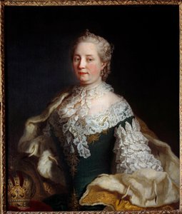 Retrato de Marie Therese da Áustria de Habsburg Lorraine (Marie Therese Iere da Hungria) (1717-1780) Pintura anónima do século XVIII. Nancy, Musee historique lorrain - Retrato de Maria Teresa da Áustria Habsburgo-Lorena (Maria Teresa I de Hunga de Unknown artist