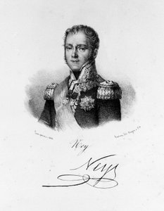 Retrato de Michel Ney, Duque de Elchingen, Príncipe de Moskova (1769 - 1815), Marechal de França. Gravura do século XIX. de Unknown artist