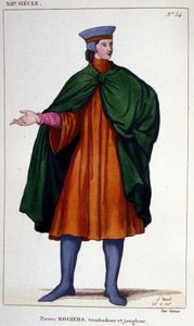 Retrato de Pierre Rogiers, trovador e malabarista do século XII. de Unknown artist