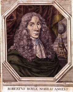 Retrato de Sir Robert Boyle (1627-1691), físico e químico anglo-irlandês. de Unknown artist