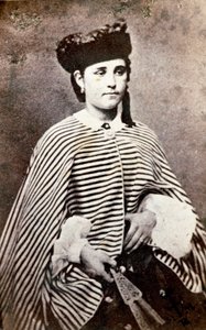 Retrato de Teresita Garibaldi (1845-1903), filha do patriota italiano e heróis do Risorgimento Giuseppe Garibaldi (1807-1882) e da sua primeira esposa Anita (1821-1849). Coleção Particular de Fotografia de Unknown artist