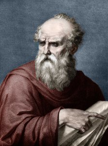 Retrato de Vitruvius (Marcus Vitruvius Pollo) arquitecto romano que viveu no século I a.C. de Unknown artist