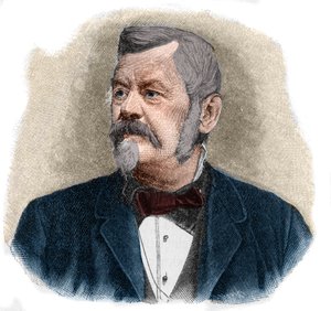 Retrato de Wilhelm Jordan (1842-1899) geodésico alemão. de Unknown artist