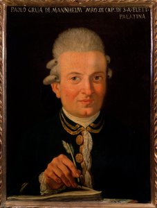Retrato do compositor italiano Paolo Grua (1754-1833) Pintura anônima. Século XVIII. Bolonha, Civico museo Museo Bibliografico de Unknown artist