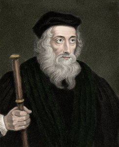 Retrato do teólogo e reformador inglês John Wyclif (ou Wycliff ou Wycliffe de Unknown artist