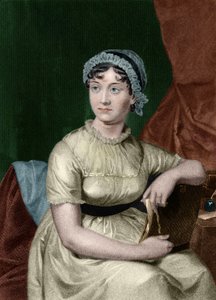 Retrato da escritora inglesa Jane Austen (1775-1817) Gravura do livro "Portrait gallery of eminent men and women of Europe and America" do biógrafo Evert Augustus Duyckinck (1816-1878). 1893, vol. 1 de Unknown artist