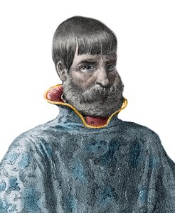 Retrato do conquistador espanhol Juan Ponce de Leon (1460-1521), Explorer of Florida - Retrato de Juan Ponce de Leon - explorador espanhol de Unknown artist