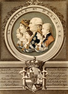 Retrato da família real de Espanha: Rei Carlos IV (Carlos IV de Unknown artist