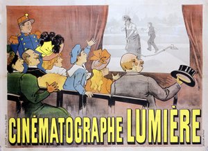 Cartaz para o cineasta dos irmãos Luz para o filme "O aspersor regado", final do século XIX de Unknown artist