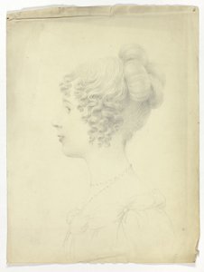 Perfil da Mulher Virado para a Esquerda de Unknown artist