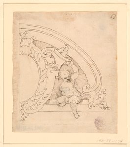 Projeto para um frontão decorativo de Unknown artist