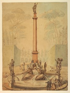 Projeto para uma fonte em um parque de Unknown artist