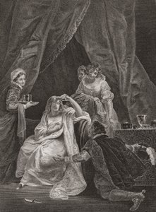 A Rainha Isabel I e o Conde de Sussex. (imprimir) de Unknown artist