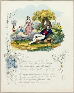 Reclinado numa colina de rosas (valentim) de Unknown artist