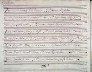 Retrato da ópera A coroação de Dario por Giuseppe Aldrovandini (1703) de Unknown artist