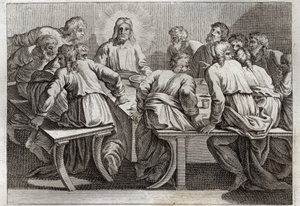 Bíblia de Royaumont, Novo Testamento: O Cene. Ilustração de 1811. de Unknown artist