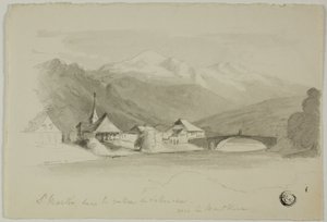 Saint Martin, no Vale do Sallenche, olhando para o Mont Blanc de Unknown artist