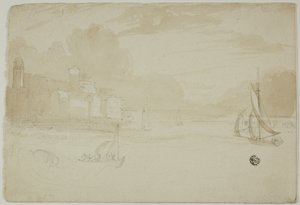 Porto com barcos de pesca de Unknown artist