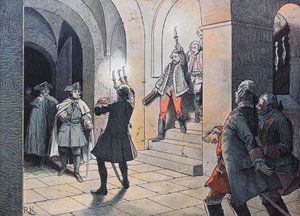 Guerra dos Sete Anos, entre 1756 e 1763, o Rei Frederico o Grande de Unknown artist