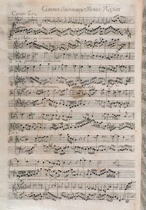 Música de Canones diversifica super thema regium, oferta musical de Johann Sebastian Bach (século XVIII) de Unknown artist
