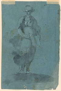 Esboços A) Sibila (?); B) Pregação de São João de Unknown artist