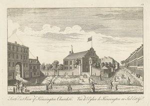 Vista Sudeste da Igreja de Kensington de Unknown artist
