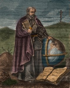 Santo Inácio de Loyola (1491-1556) (gravura a cores) - Retrato de Inácio de Loyola (Santo Inácio ou Santo Inácio) de Unknown artist