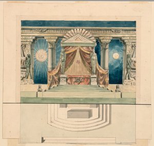 Cenário, Altar no Templo Egípcio de Unknown artist