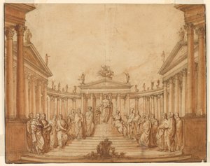 Design de palco, Apollo com homens famosos e musas de Unknown artist